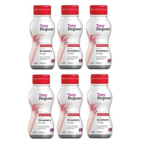 Tony Ferguson Shake Ready To Drink Strawberry 275ml 6 Pack