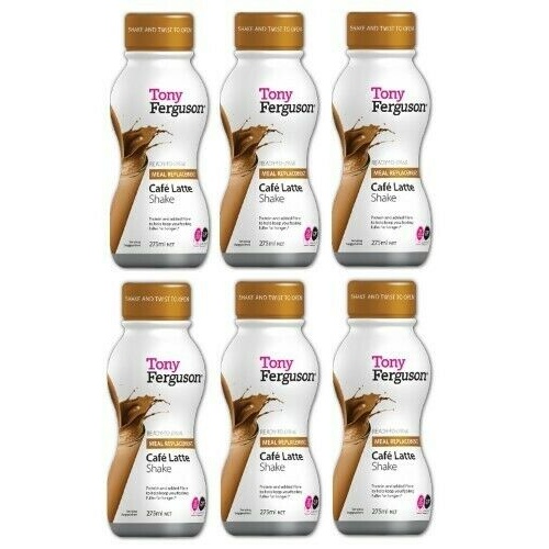 Tony Ferguson Shake Ready To Drink Cafe Latte 275ml 6 Pack