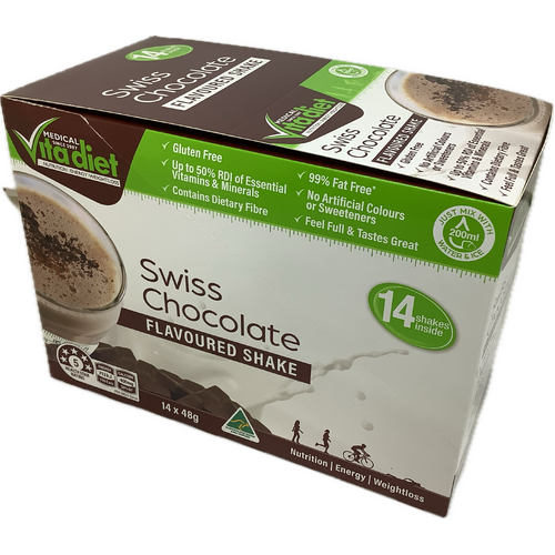 Vita Diet Weight Loss Shakes Swiss Chocolate x 14 Pack 