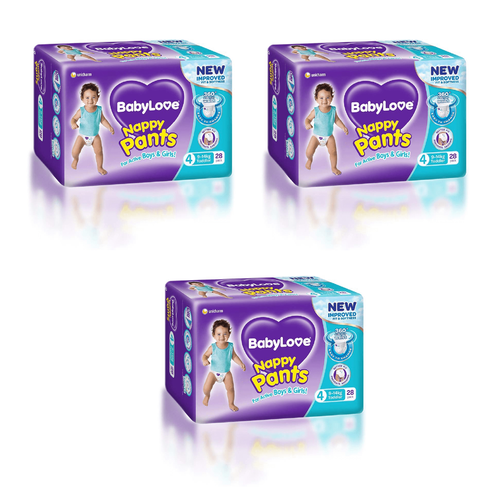 BabyLove Nappy Pants Toddler 28 pack [Bulk Buy 3 Units]