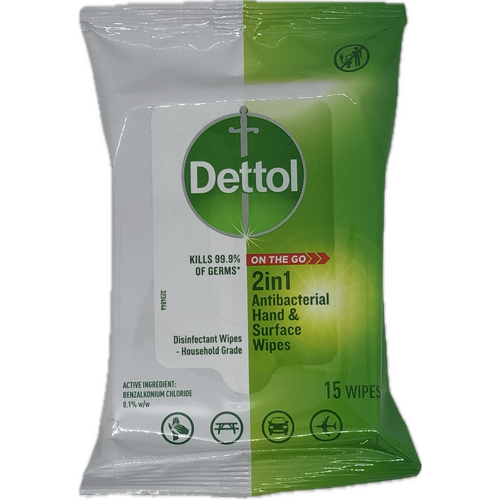 Dettol Instant Hand Sanitising Wipes [Packet of 15]