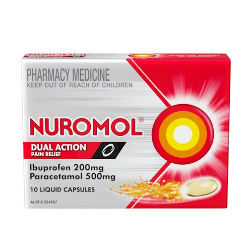 Nuromol Dual Action Liquid Capules 10 (S2)