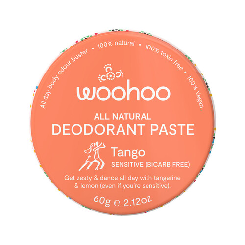 Woohoo Deodorant Paste Tango (Sensitive Bicarb Free) Tin 60g