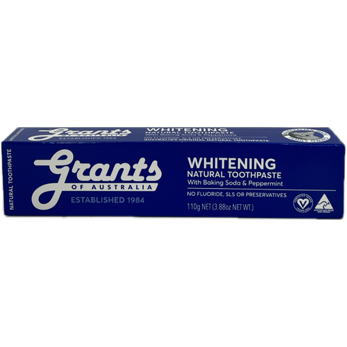 Grants Of Australia Natural Toothpaste Whitening with Baking Soda & Peppermint 110g