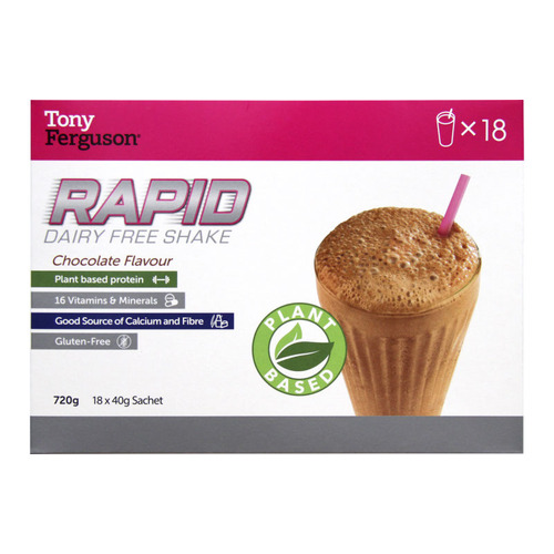 Tony Ferguson Rapid Dairy Free Chocolate 18 pack [Bulk Buy 4 Units]