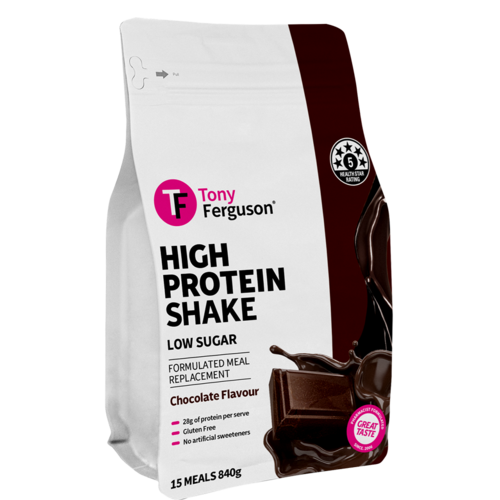 Tony Ferguson Shake High Protein 840g Chocolate [Bulk Buy 4 Units]