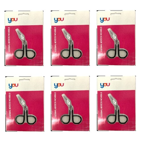 YOU Eyebrow Scissor Tweezers [Bulk Buy 6 Units]