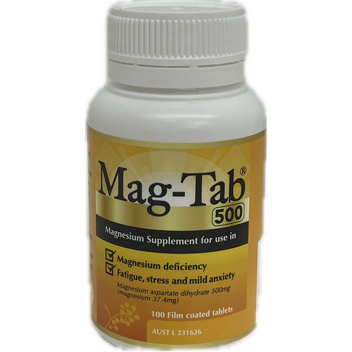 Mag-Tab FC 500mg Bottle 100 Tablets