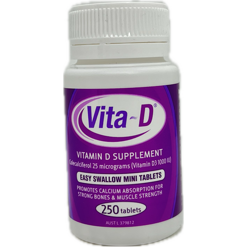 Vita-D (Vitamin D3 1000IU) 250 Tablets