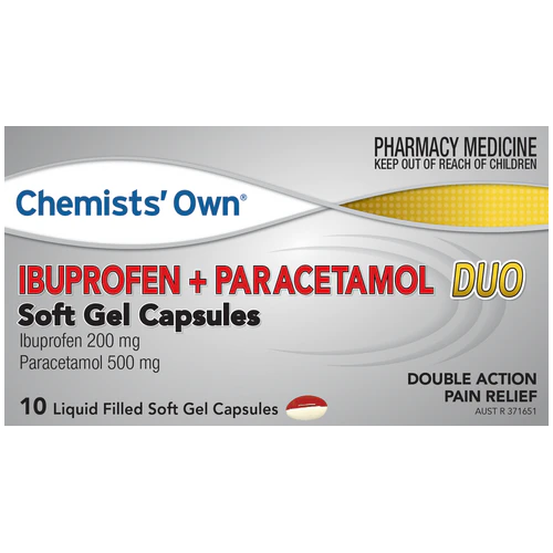 Chemist's Own Ibuprofen+Paracetamol 10 Soft Gel Capsules