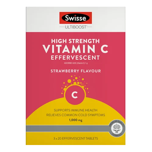 Swisse High Strength Vitamin C Effervescent 60 Tablets