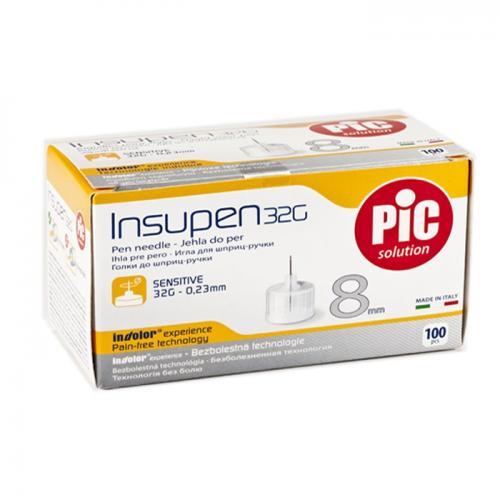 Insupen pen needles 32G, 0.23 mm x 8 mm - box of 100