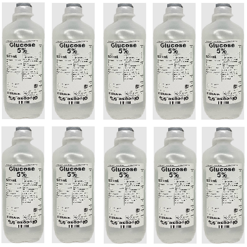 B Braun Glucose 5% IV Solution 500ml x 10