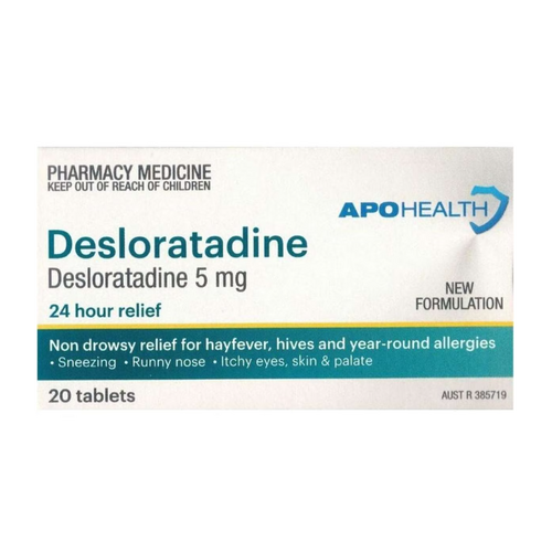 APOHealth Desloratadine 5mg 20 Tablets