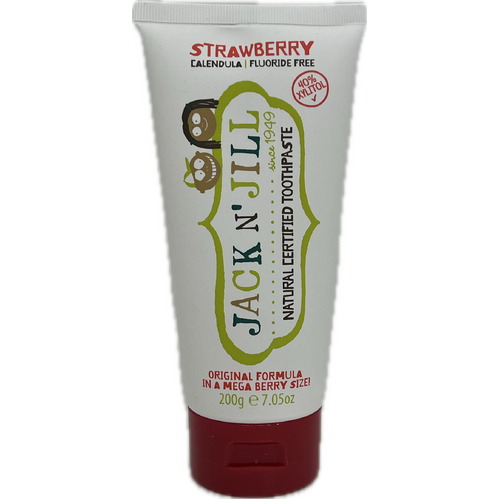 Jack N' Jill Natural Toothpaste with Calendula (Fluoride Free) Strawberry (Mega Berry Size) 200g