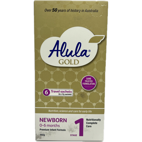 Alula S-26 Gold Stage 1 Newborn Infant Formula Stickpack 6 x 17g