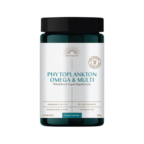 Phytality Phytoplankton Omega & Multi (Wholefood Vegan Supplement) Powder 120g