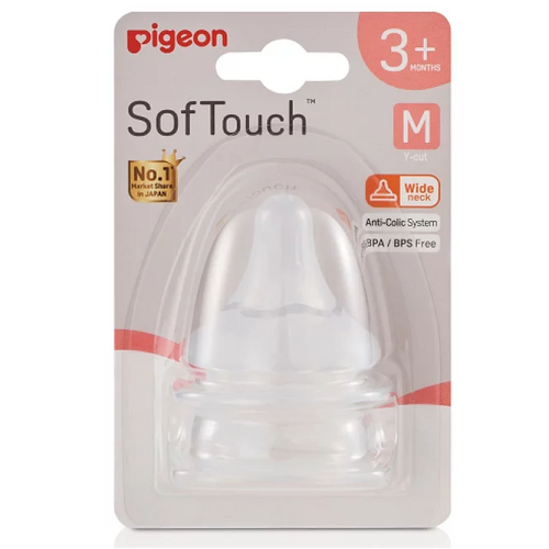 Pigeon Softouch III Wide Neck Teat M 2 Pack