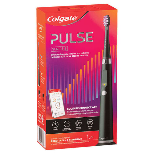 Colgate Electric Toothbrush Series 2 Pulse Deep Clean & Sensitive Black