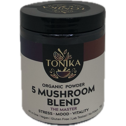 Tonika 100% Organic Mushroom Powder 5 Mushroom Blend 70g