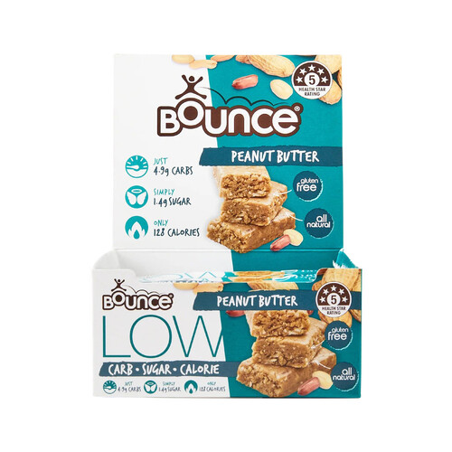 Bounce Low Carb-Sugar-Calorie Bar Peanut Butter 35g [Bulk Buy 15 Units]