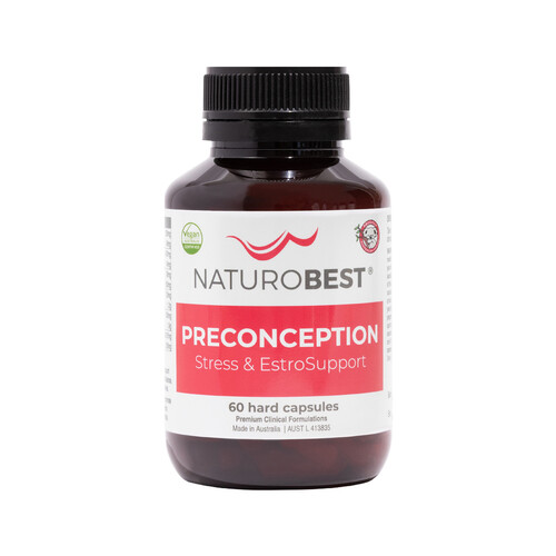 NaturoBest Preconception Stress & EstroSupport 60 Hard Capsules