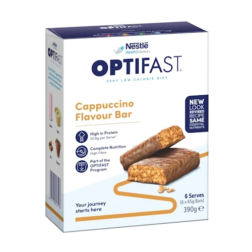 Optifast VLCD Bar Cappuccino 65g 6Pk