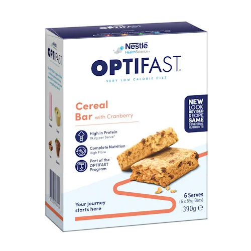 Optifast VLCD Bar Cereal 65g 6Pk