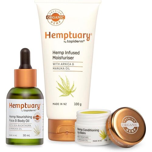 Hemptuary 3 Piece Gift Set (Oil + Lip Balm + Moisturiser)