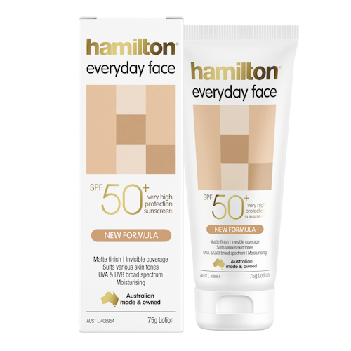 Hamilton Sunscreen SPF50+ Everyday Face Lotion 75g