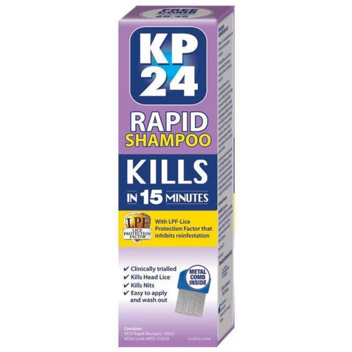 KP24 Head Lice Rapid Shampoo LPF 100ml