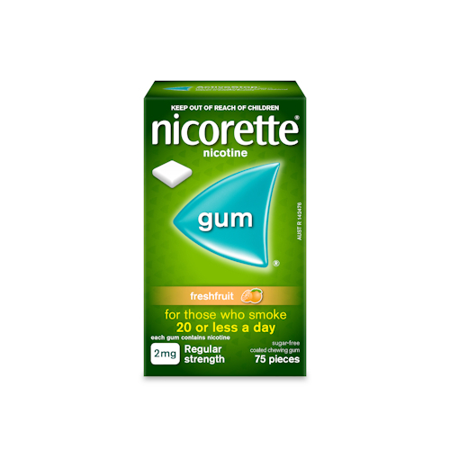 Nicorette Gum Fresh Fruit 2mg 75 Pieces