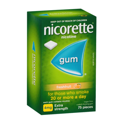 Nicorette Gum Fresh Fruit 4mg 75 pack