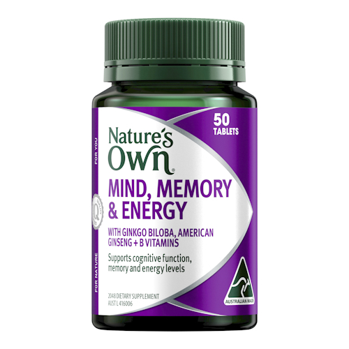 Nature's Own Mind Memory & Energy 50 Tablets