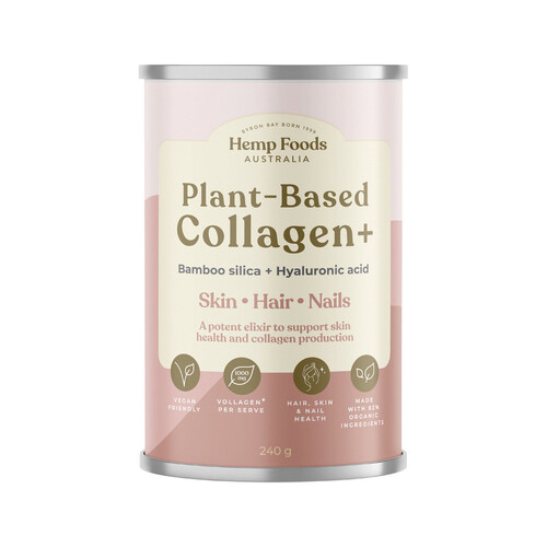 Hemp Foods Australia Plant-Based Collagen+ Bamboo Silica + Hyaluronic Acid 240g