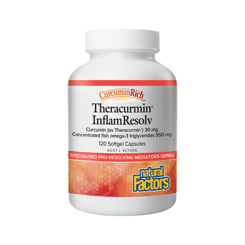 Natural Factors Theracurmin InflamResolv 120 Softgel Capsules