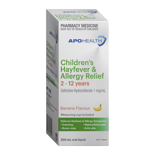 Apohealth Children's Hayfever & Allergy Relief Syrup 200mL Bottle