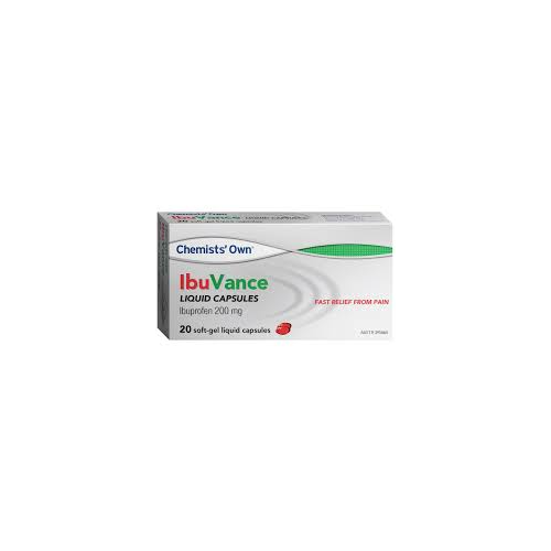 Chemist's Own Ibuvance 200mg 20 Soft Gel Capsules