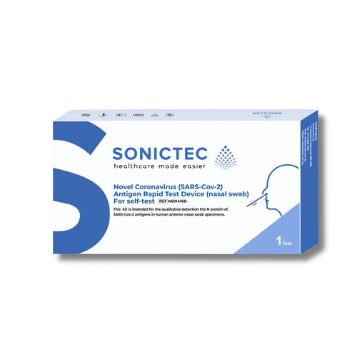 Sonictec Covid-19 Rapid Antigen Self Test Kit (Nasal Swab) 1 Test 