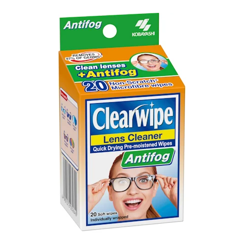 Clearwipe Lens Cleaner Antifog 20 Soft Wipes