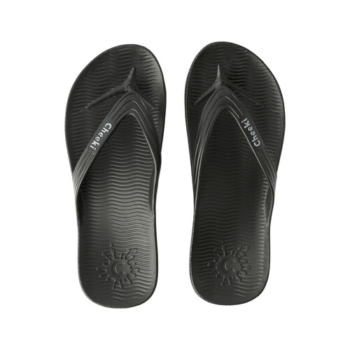 Cheeki Arch Support Thongs Black Mens Size US11