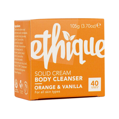 Ethique Body Cleanser Solid Cream Orange and Vanilla (For All Skin Types) 105g