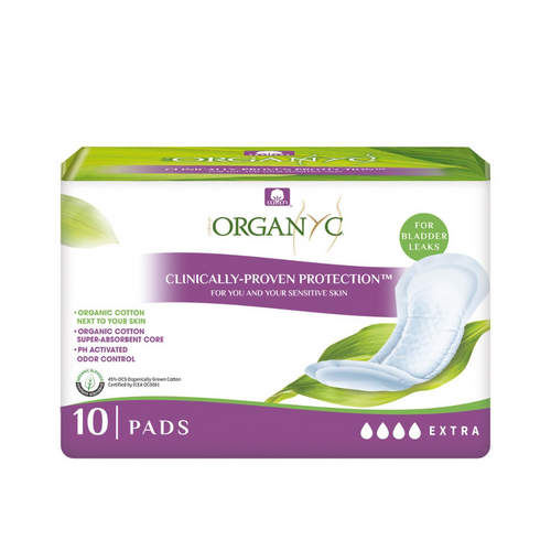 Organyc Organic Pads Bladder Control Extra (For Bladder Leaks) x 10 Pack