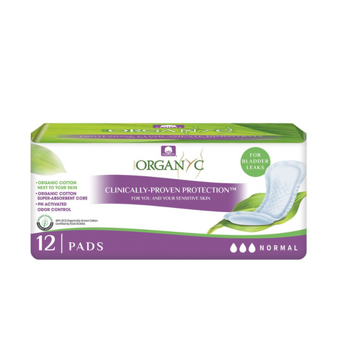 Organyc Organic Pads Bladder Control Normal (For Bladder Leaks) x 12 Pack