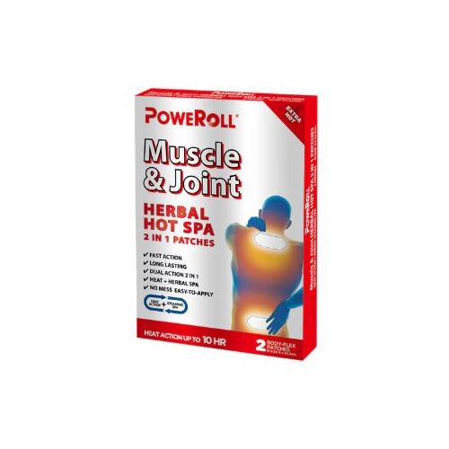 PoweRoll Muscle & Joint Herbal Hot Spa Patch x 2 Pack