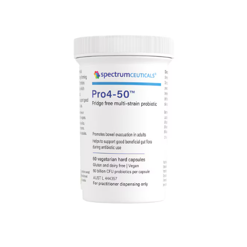 Spectrumceuticals Pro4-50 (Fridge Free Multi-Strain Probiotic) 60 Vegeratian Capsules 