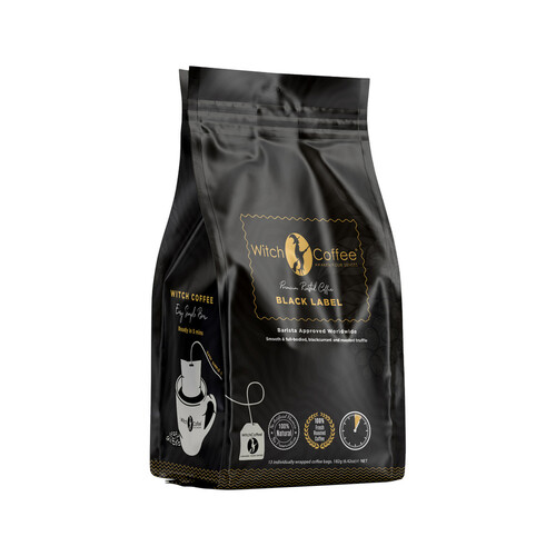 Witch Coffee Black Label Coffee Bags (Smooth & Full-Bodied, Blackcurrant and Roasted Truffle) x 13 Bags