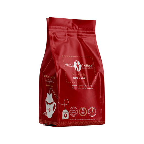 Witch Coffee Red Label Coffee Bags (Rich & Full-Bodied, Winey and Blackberries) x13 Bags 