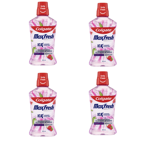 Colgate Max Fresh Mouthwash Watermelon 500ml x4