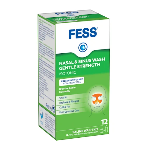 Fess Nasal & Sinus Wash Kit Gentle Strength 12